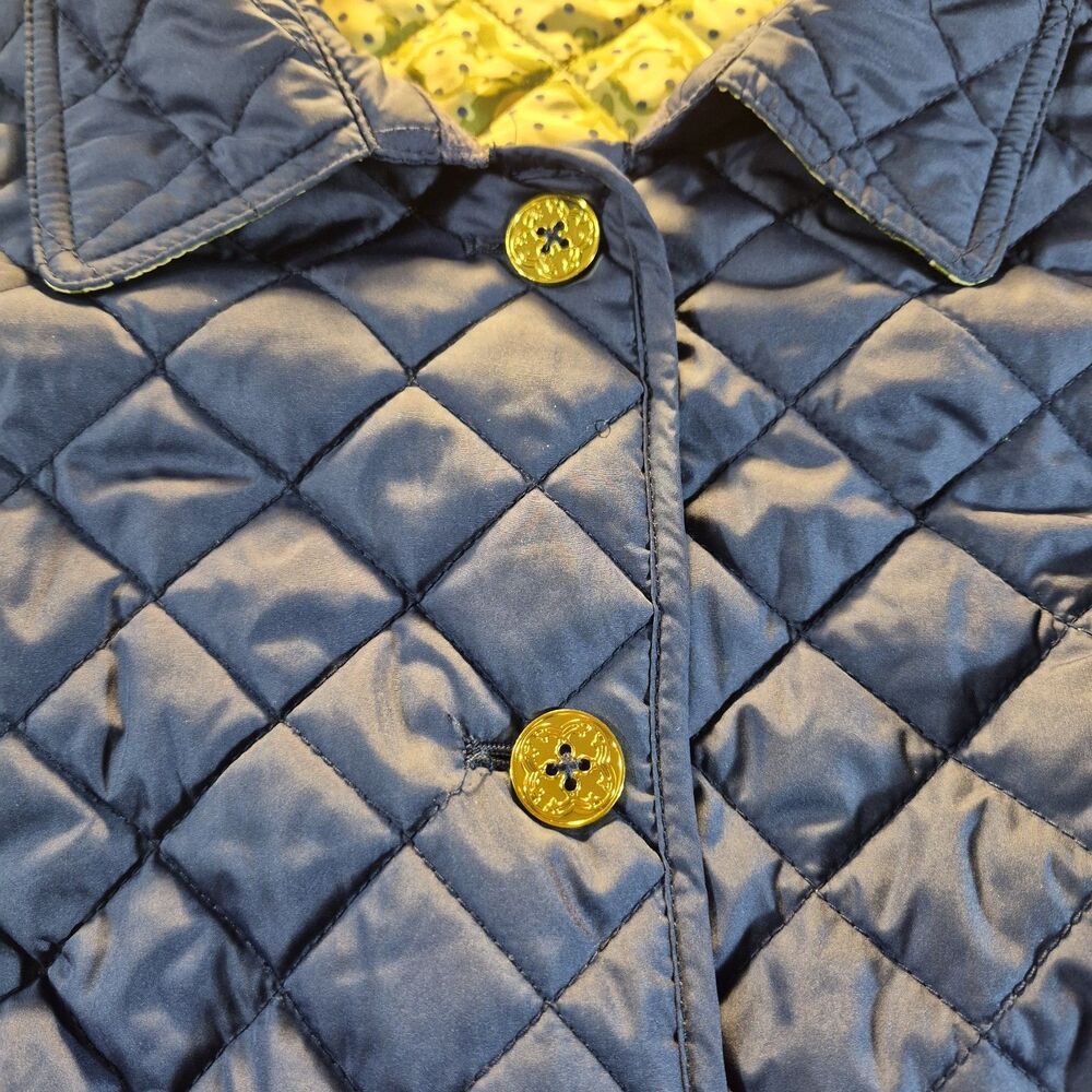 C Wonder Womens 2XL Blue Quilted Jacket Button Front Lightweight Coat Pockets - Picture 3 of 7
